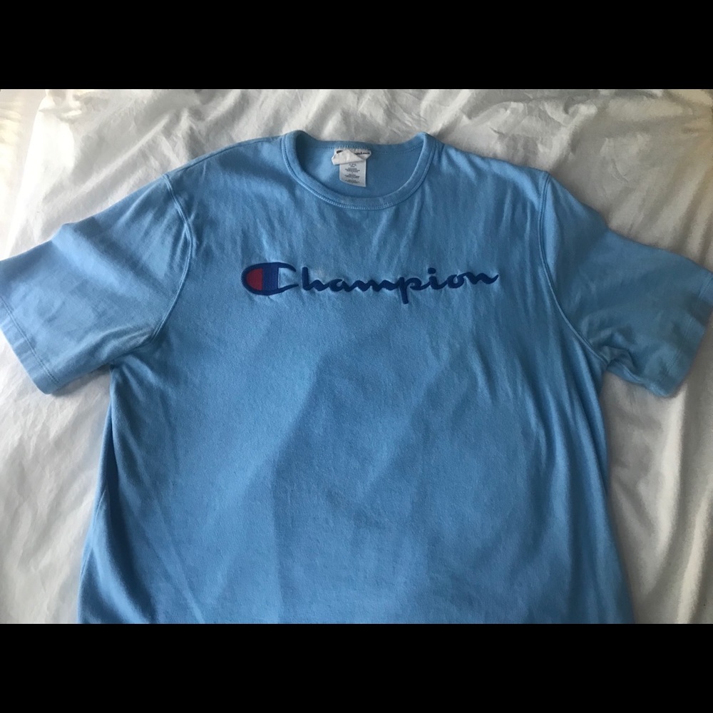Champion Reverse Weave Script T Shirt / Tee - image 1